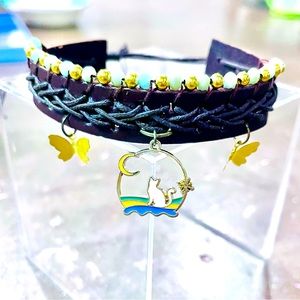 Leather Bead & Charm Bracelet